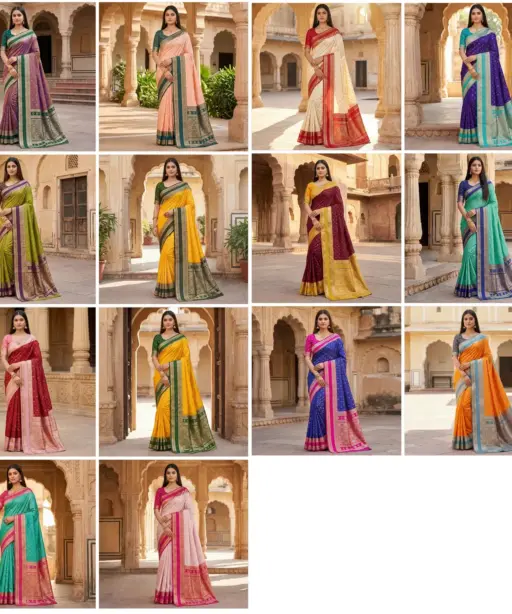 Mb 3326 Banarasi Silk Zari Weaving Traditional Saree Collection