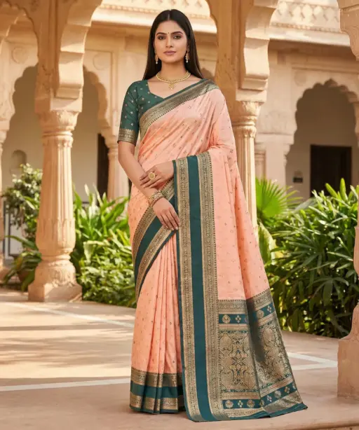 Mb 3326 Banarasi Silk Zari Weaving Traditional Saree Collection