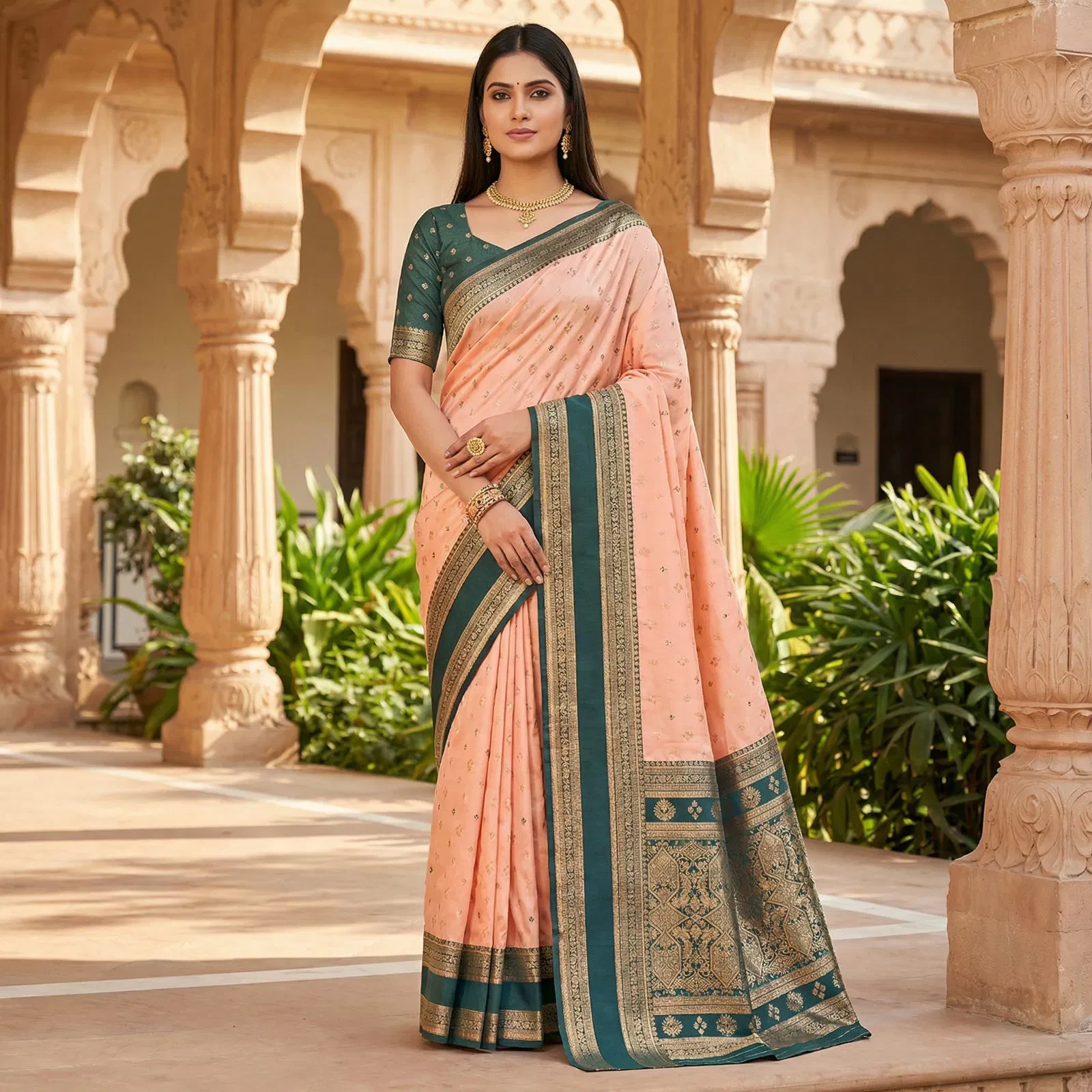 Mb 3326 Banarasi Silk Zari Weaving Traditional Saree Collection