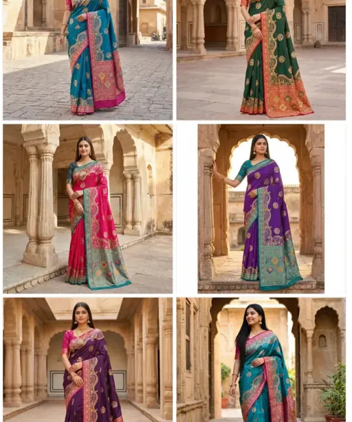 Mb 50 Pasmina Paithani Silk Paisley Work Saree Collection