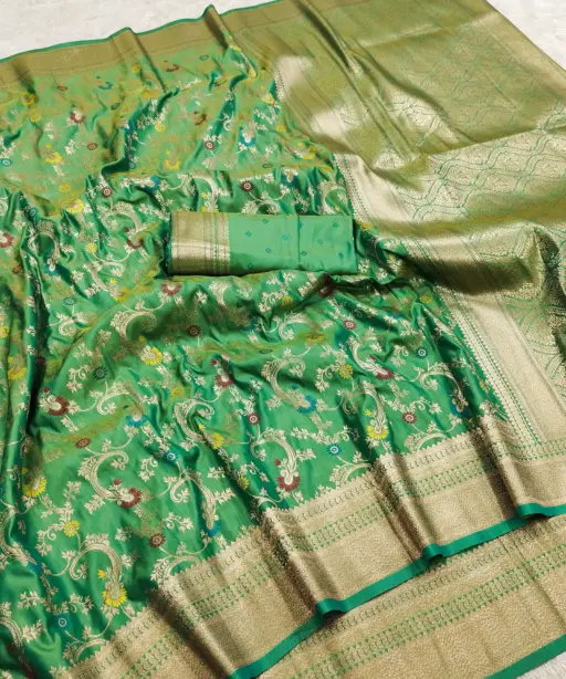 Mb 548 Soft Banarasi Silk Zari Weaving Saree Collection