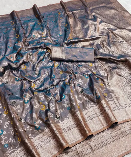 Mb 548 Soft Banarasi Silk Zari Weaving Saree Collection