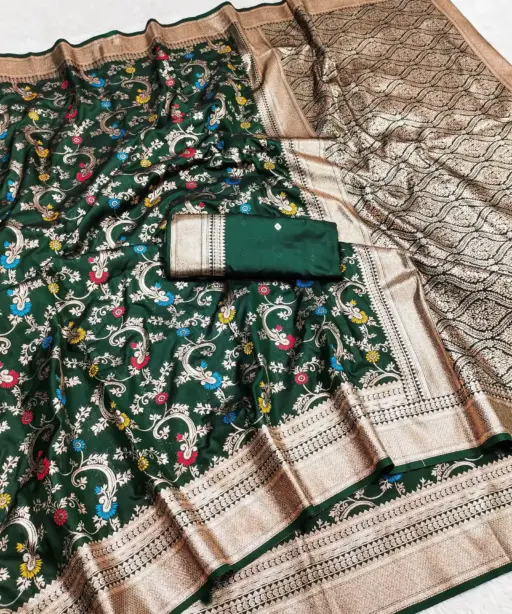 Mb 548 Soft Banarasi Silk Zari Weaving Saree Collection