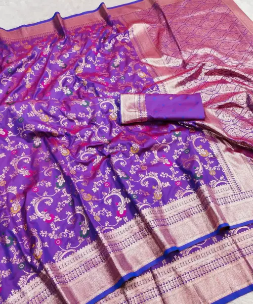 Mb 548 Soft Banarasi Silk Zari Weaving Saree Collection