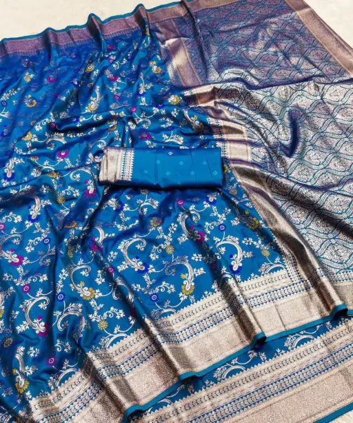 Mb 548 Soft Banarasi Silk Zari Weaving Saree Collection