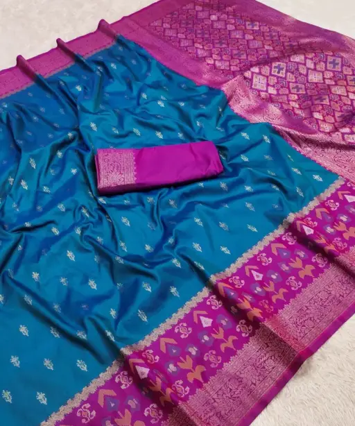 Mb 6140 Pochampalli Silk Blend Ikkat Saree Collection