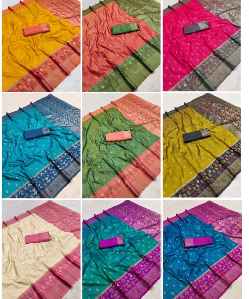 Mb 6140 Pochampalli Silk Blend Ikkat Saree Collection