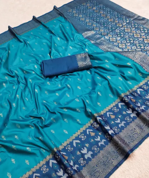 Mb 6140 Pochampalli Silk Blend Ikkat Saree Collection