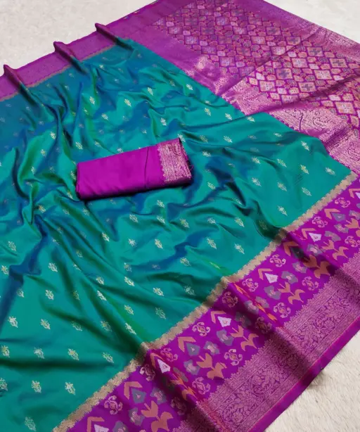 Mb 6140 Pochampalli Silk Blend Ikkat Saree Collection