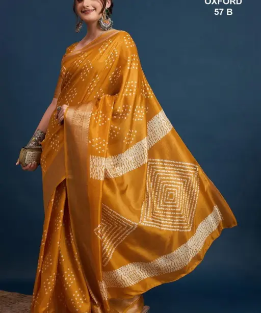 Oxford Vol 57 Silk Blend Printed Designer Fancy Saree