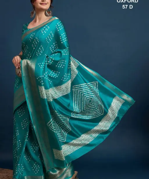 Oxford Vol 57 Silk Blend Printed Designer Fancy Saree