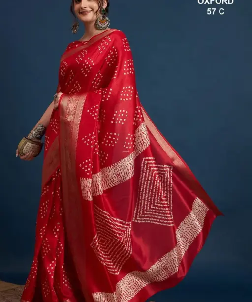 Oxford Vol 57 Silk Blend Printed Designer Fancy Saree