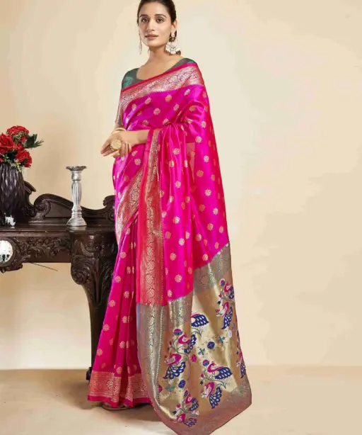 P 205 Silk Woven Work Festival Wear Saree Collection