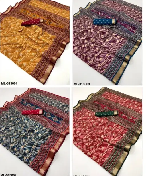 Rajyog Mul Cotton 313001 to 04 Unique Printed Saree Collection