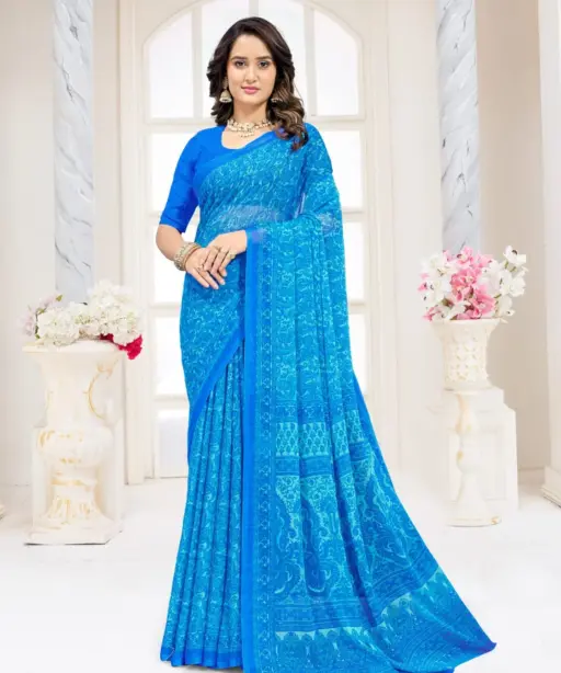 Ruchi Star Chiffon 227 Chiffon Printed Casual Wear Saree Collection