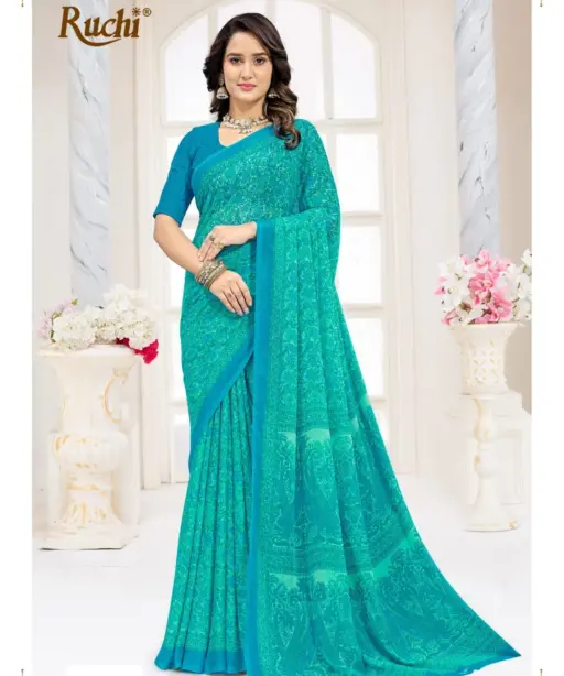 Ruchi Star Chiffon 227 Chiffon Printed Casual Wear Saree Collection