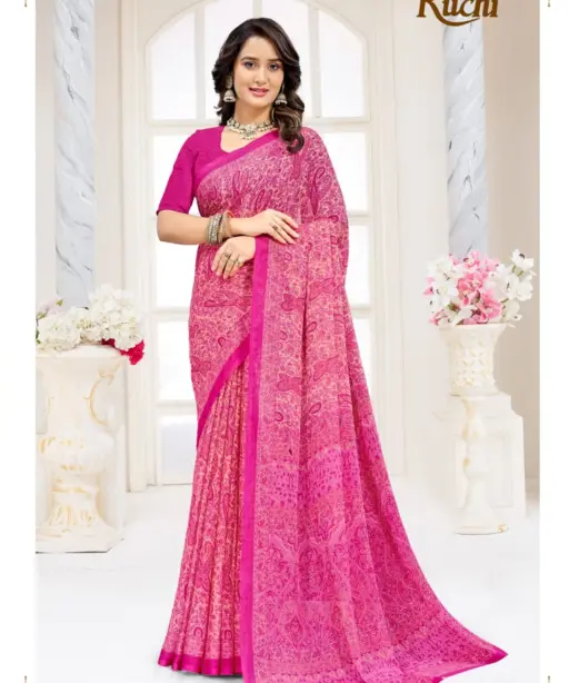 Ruchi Star Chiffon 227 Chiffon Printed Casual Wear Saree Collection