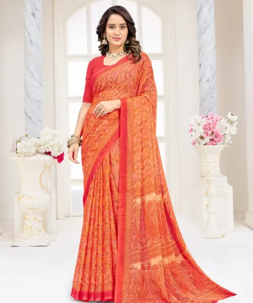 Ruchi Star Chiffon 227 Chiffon Printed Casual Wear Saree Collection