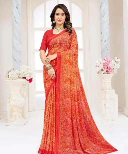 Ruchi Star Chiffon 227 Chiffon Printed Casual Wear Saree Collection