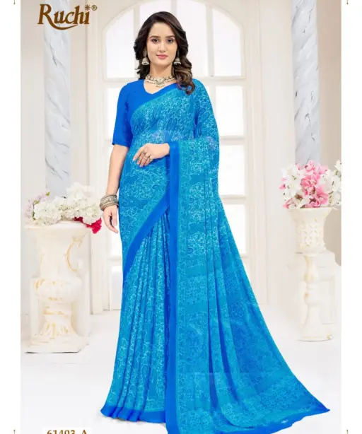 Ruchi Star Chiffon 227 Chiffon Printed Casual Wear Saree Collection