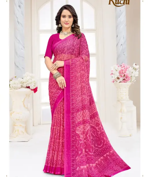 Ruchi Star Chiffon 227 Chiffon Printed Casual Wear Saree Collection