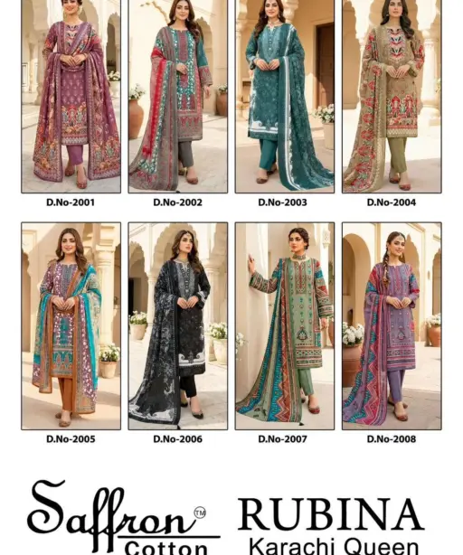 Saffron Cotton Rubina Karachi Queen Vol 2