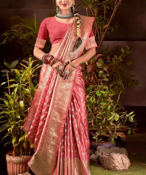 Saroj Monika Satin Vol 2 Zari Weaving Rich Pallu Silk Saree