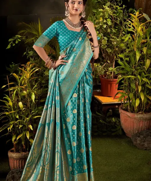 Saroj Monika Satin Vol 3 Zari Weaving Rich Pallu Silk Saree