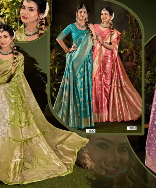 Saroj Monika Satin Vol 3 Zari Weaving Rich Pallu Silk Saree