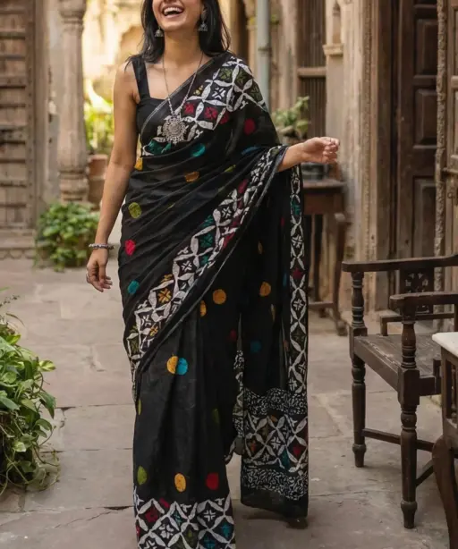 Scdf Bagru K Fancy Cotton Casual Wear Saree Collection