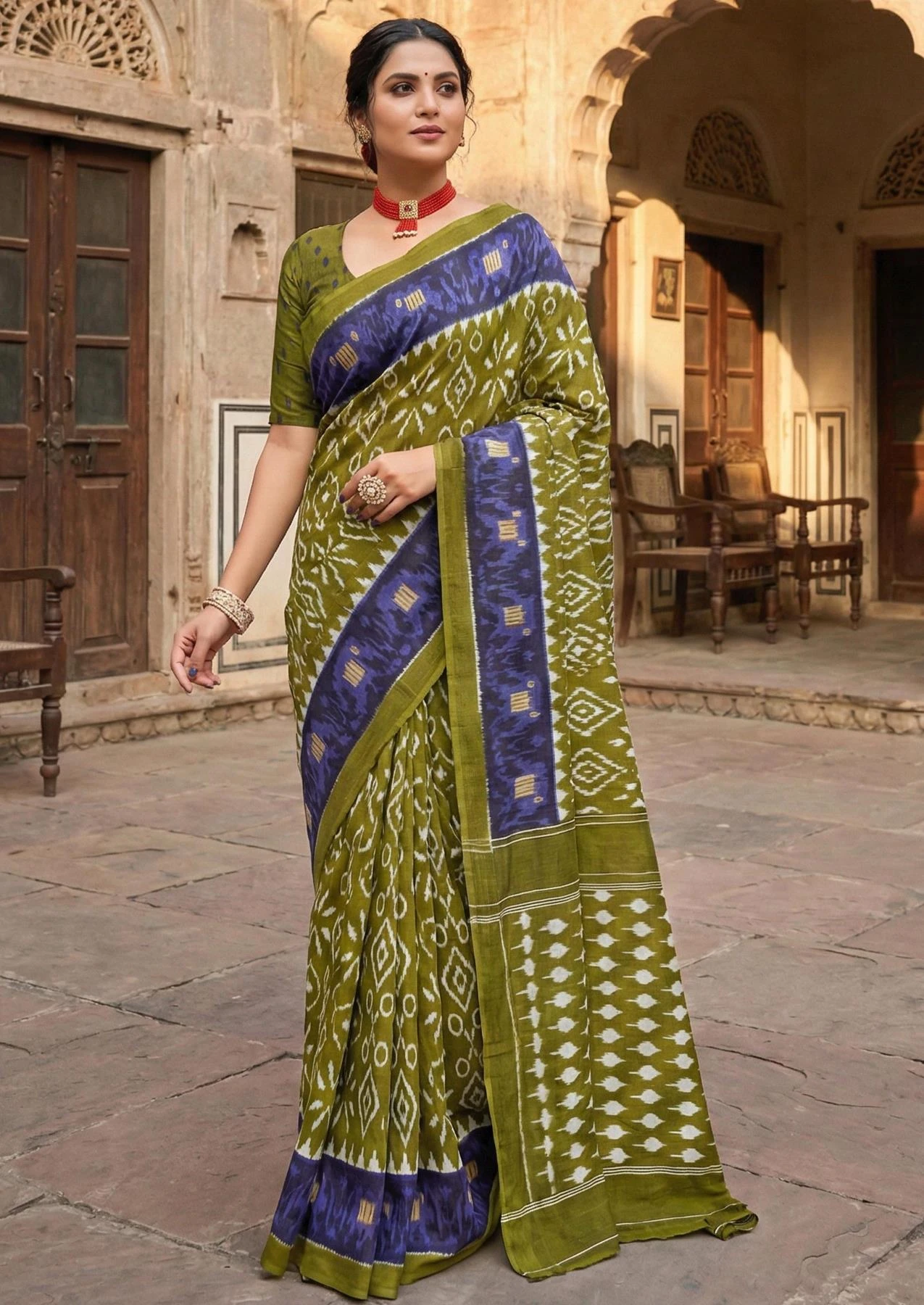 Scdf Bagru K Fancy Cotton Casual Wear Saree Collection