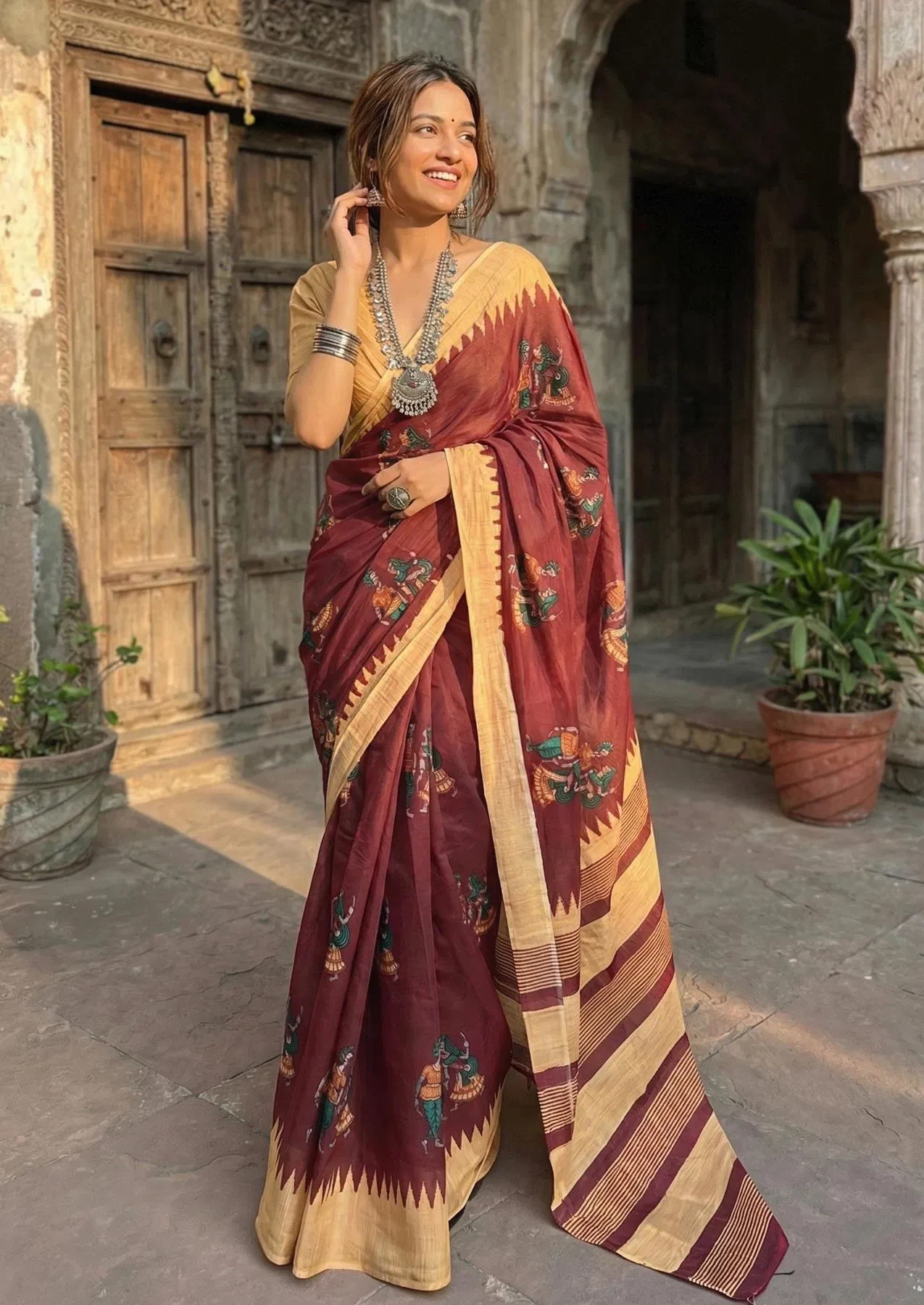 Scdf Bagru M Cotton Printed Casual Wear Saree Collection