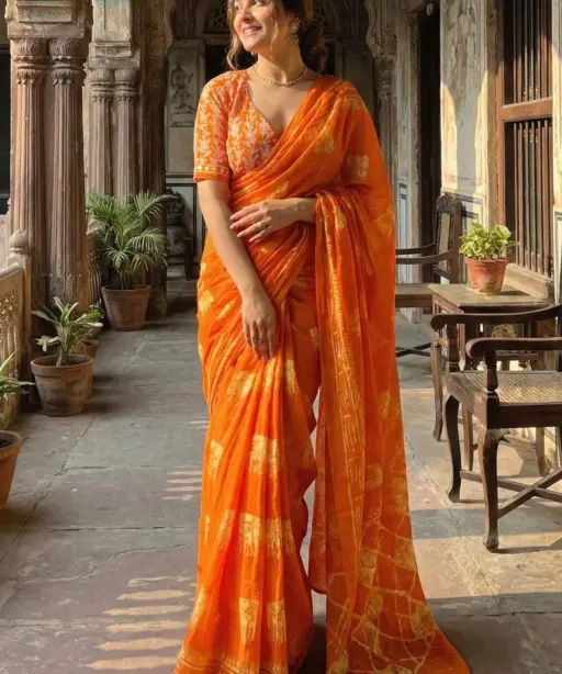 Scdf Bagru M Cotton Printed Casual Wear Saree Collection
