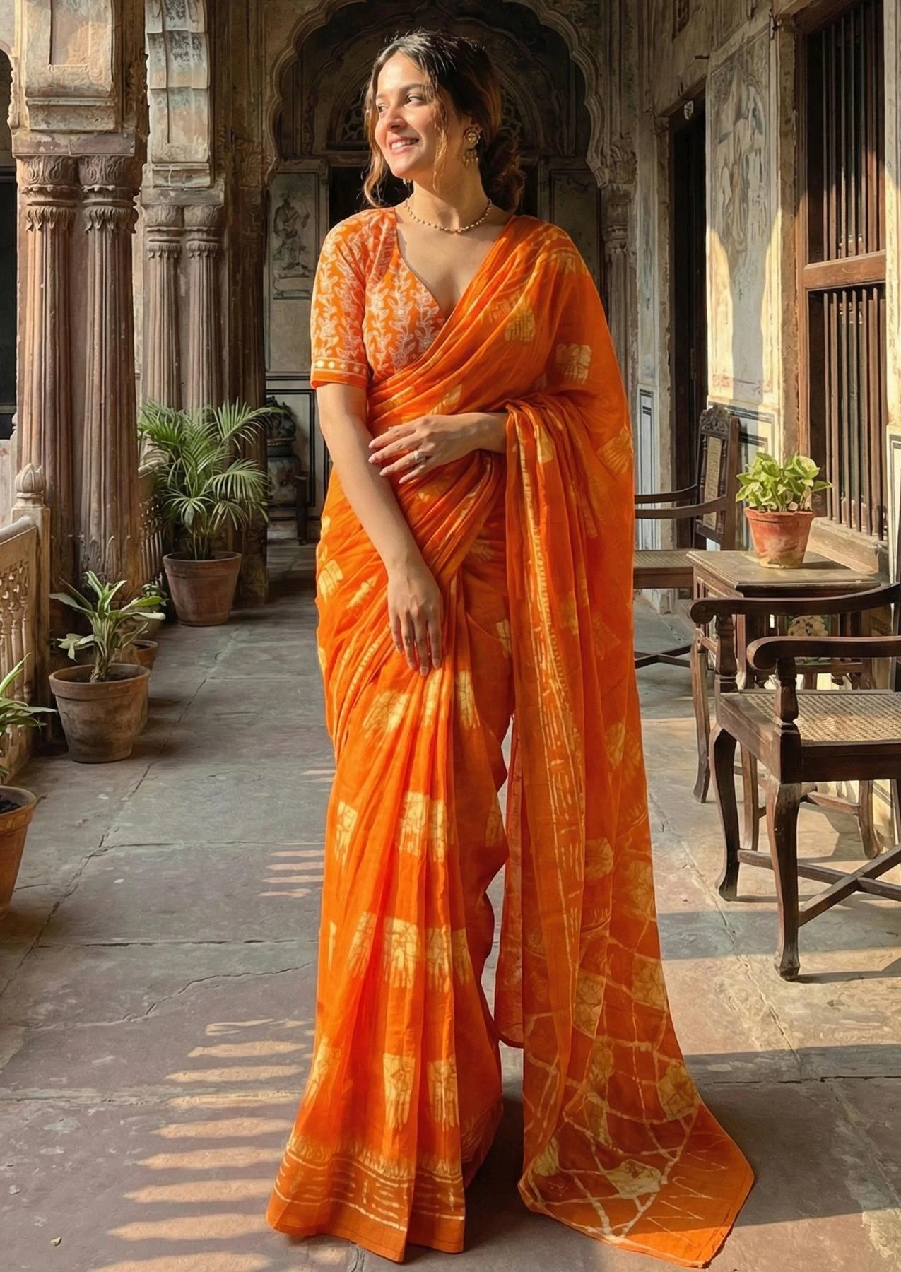 Scdf Bagru M Cotton Printed Casual Wear Saree Collection