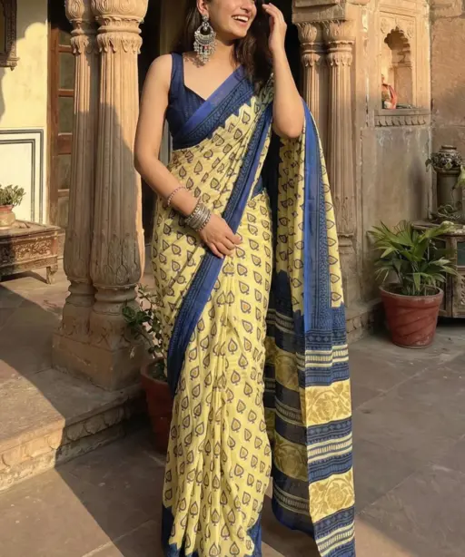 Scdf Bagru M Cotton Printed Casual Wear Saree Collection