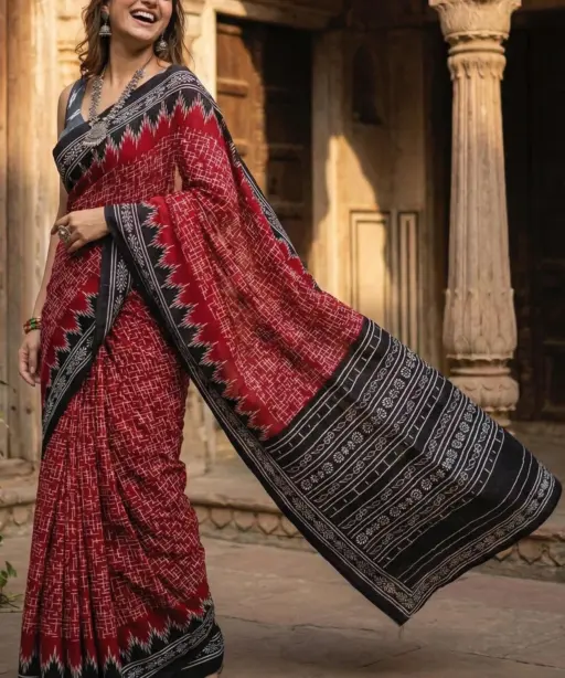Scdf Bagru M Cotton Printed Casual Wear Saree Collection
