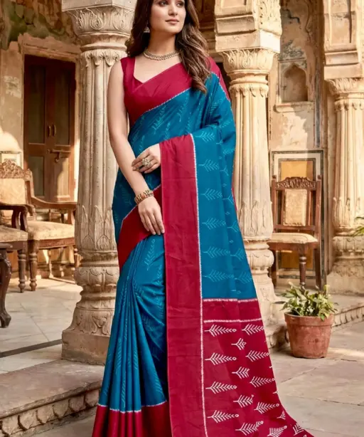 Scdf Bagru N Fancy Cotton Casual Wear Saree Collection