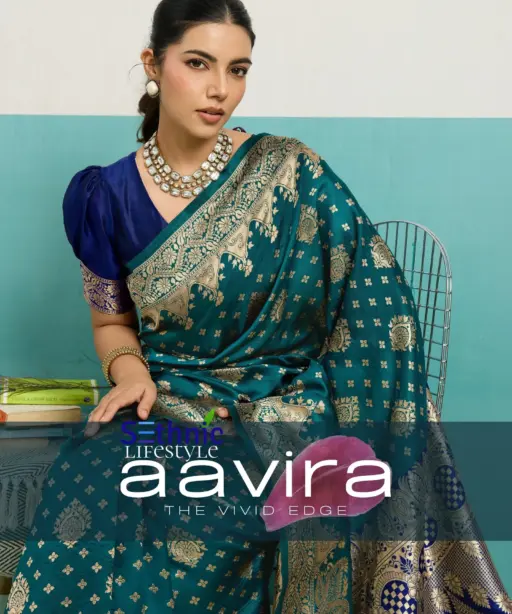 Sethnic Aavira Banarasi Silk with Zari Work Festival Wear Saree Collection