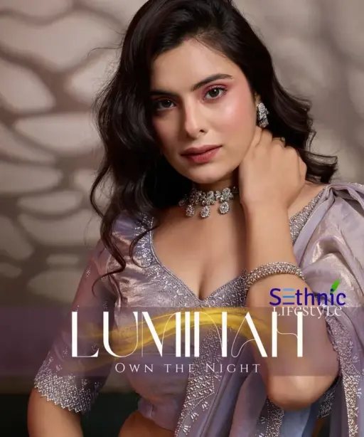 Sethnic Luminah Velvet Satin with Zarkan Border Party Wear Saree Collection