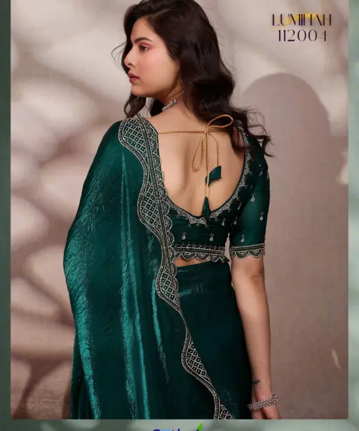 Sethnic Luminah Velvet Satin with Zarkan Border Party Wear Saree Collection