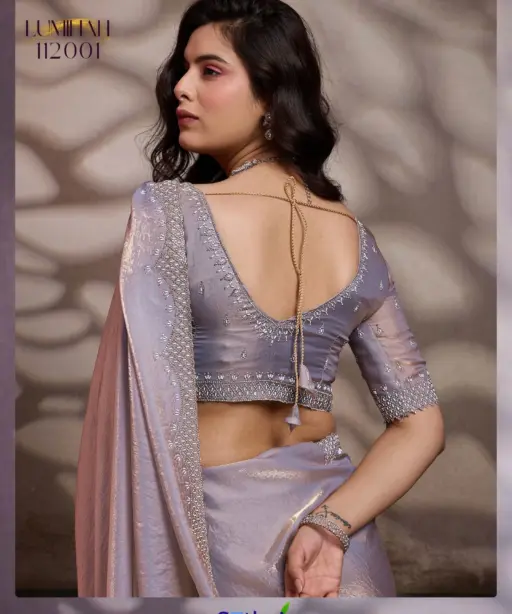 Sethnic Luminah Velvet Satin with Zarkan Border Party Wear Saree Collection