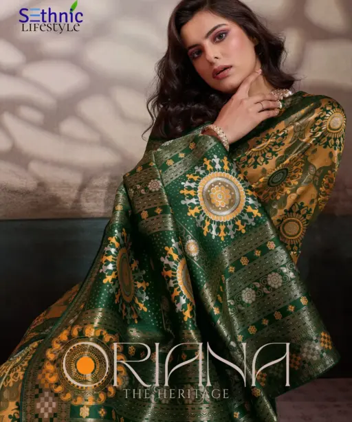 Sethnic Oriana Silk Meenakari Work Traditional Wear Saree Collection