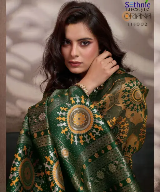 Sethnic Oriana Silk Meenakari Work Traditional Wear Saree Collection
