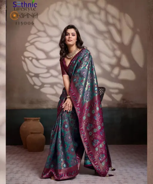 Sethnic Oriana Silk Meenakari Work Traditional Wear Saree Collection