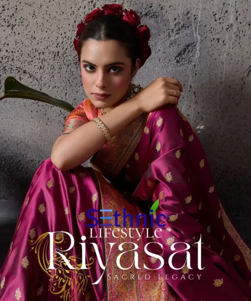 Sethnic Riyasat Makhmal Satin Silk Meenakari Traditional Wear Saree Collection