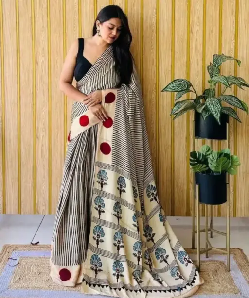 Sf Ajrakh Vol 1 Soft Japan Satin Ajrakh Printed Saree Collection