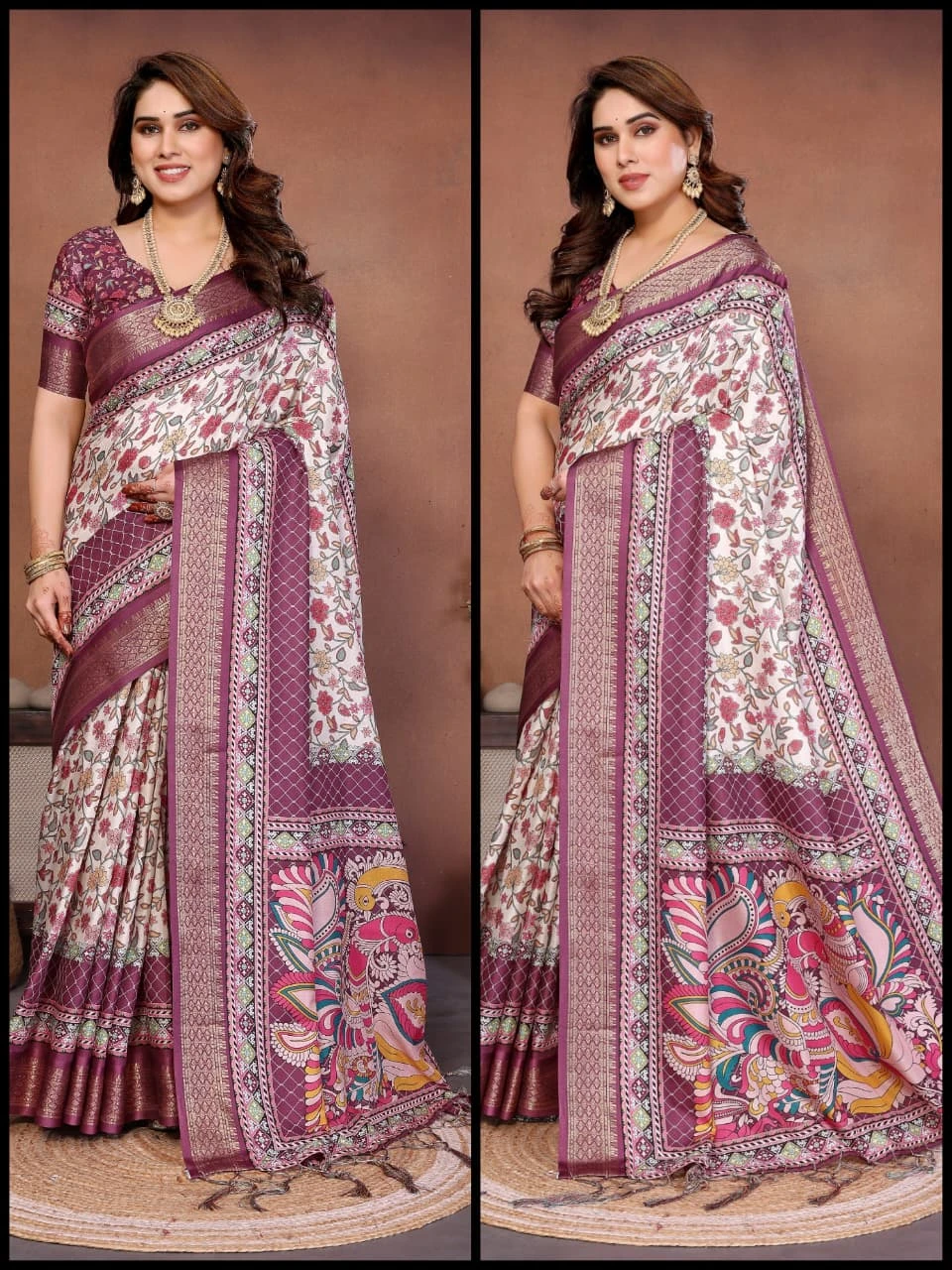 Shc Axita Vol 1 Premium Cotton Silk Kalamkari Printed Saree Collection