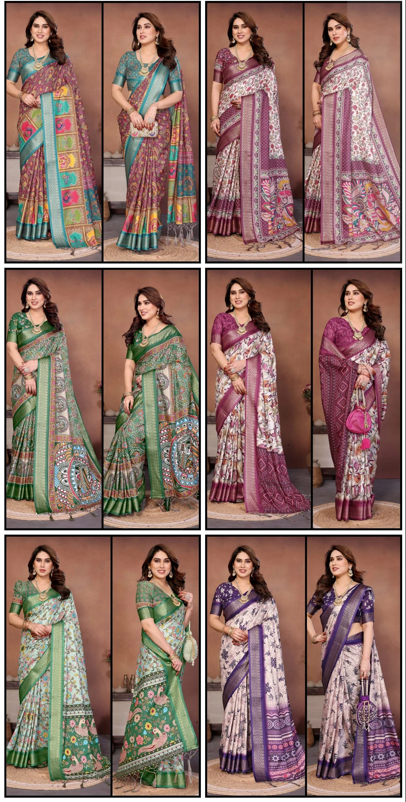 Shc Axita Vol 1 Premium Cotton Silk Kalamkari Printed Saree Collection