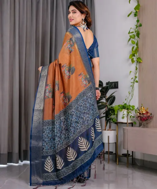 Shc Handloom Vol 1 Linen Floral Printed Saree Collection