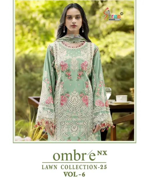 Shree Fab Ombre Lawn Collection 25 Vol 6 Nx